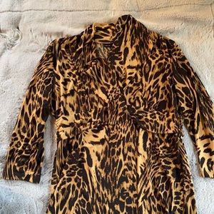 NY&CO Animal Print Top Sz XL